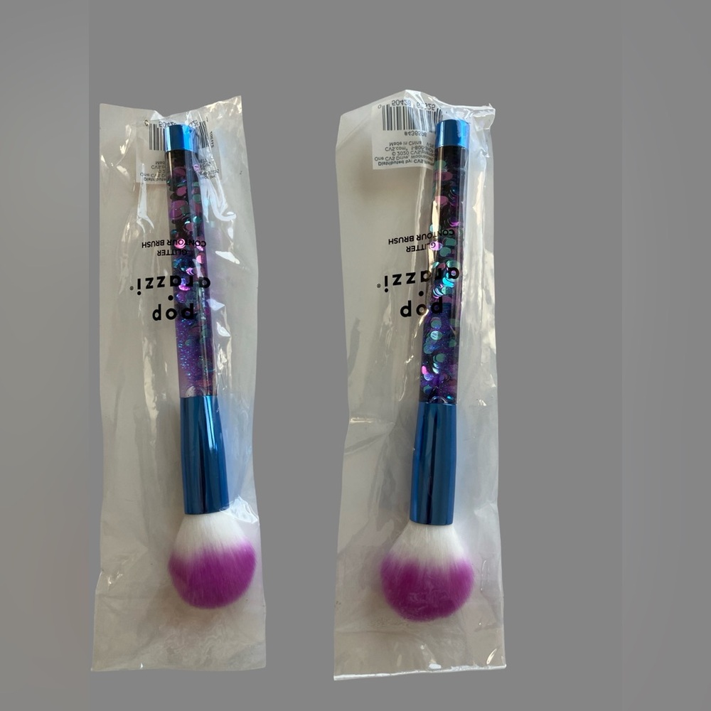 2 Pop Arazzi Glitter Contour Brushes TWO NEW IN PACKAGE